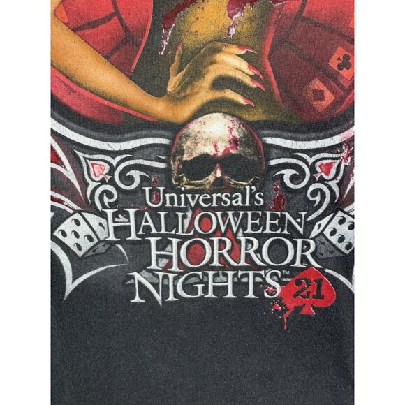 Vintage Y2K Universal Studios Halloween Horror Nights Poker Gamble Game 2XL Art - Picture 5 of 7